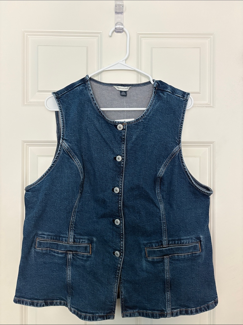 American Eagle Dark Blue Denim Vest